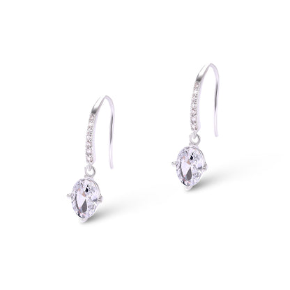 Elegant Teardrop Crystal Dangle Earrings – Sterling Shine Earrings for Women | joolclix