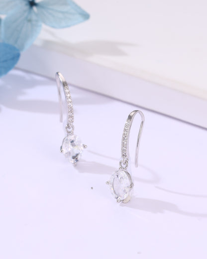 Elegant Teardrop Crystal Dangle Earrings – Sterling Shine Earrings for Women | joolclix
