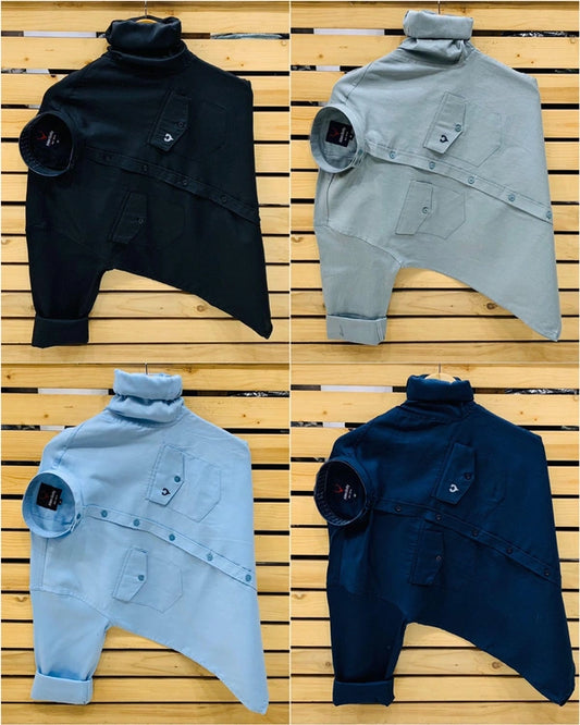 JoolClix™ Premium Asymmetrical Solid Shirt – Soft Cotton